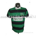 Men's heavy cotton stripe short sleeve custome rugby jersey